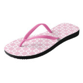 Roze Bloem gecontroleerd patroon Teenslippers (Schuin)