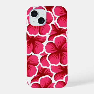 Roze bloem gekleurde cute bloemstuk iPhone 15 hoesje