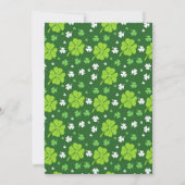 Roze bloem gelukkig in liefde uitnodiging (Achterkant)