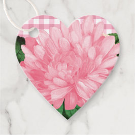 Roze Bloem Gingham Bedankje Favor Tags Bedankjes Labels
