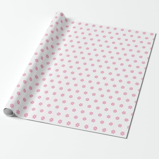 Roze Bloem Glam- Cadeaupapier (Uitgerold)