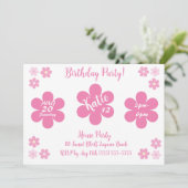 Roze Bloem Glam- Kaart (Staand voorkant)