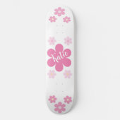 Roze Bloem Glam- Skateboard (Voorkant)