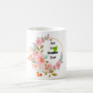 Roze Bloem Goud Beste Grootmoeder Ooit Co Koffiemok