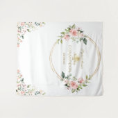 Roze bloem goud eerste heilige communie foto prop  wandkleed (Voorkant (horizontaal))