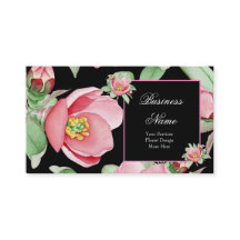Roze Bloem Groene Bladeren Zwarte Bloemen