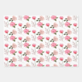 Roze Bloem Inpakpapier Vellen (Voorkant)