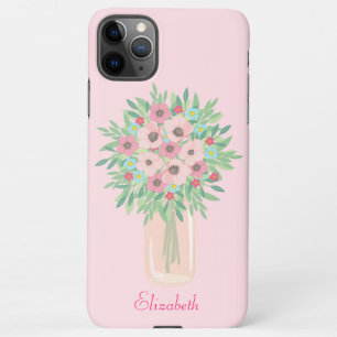  roze bloem iPhone 11Pro max hoesje