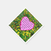  ROZE BLOEM JOHN 3:16 FOTOONTWERP SERVETTEN (Hoek)