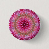 Roze Bloem Kaleidoscoop Mandala-43895 Ronde Button 3,2 Cm (Voorkant)