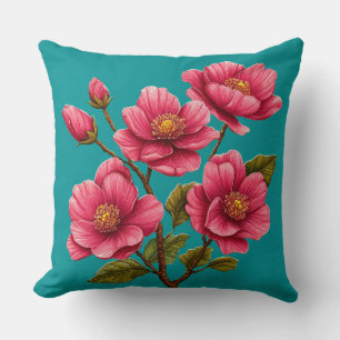 🌸 Roze Bloem Kamer Decoratie Accent Cadeau Idee � Kussen
