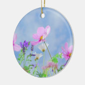  roze bloem keramisch ornament (Links)