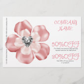 roze bloem kinderdagverblijf kunst dansleraar kind flyer (Voorkant)