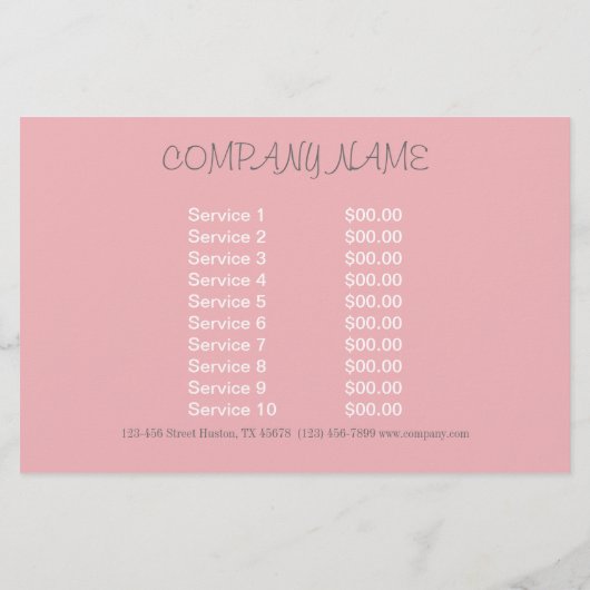 roze bloem kinderdagverblijf kunst dansleraar kind flyer (Achterkant)