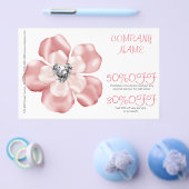 roze bloem kinderdagverblijf kunst dansleraar kind flyer (Enkel)