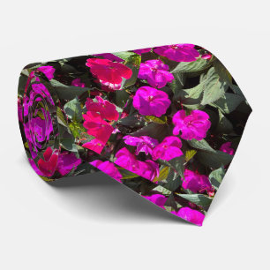 Roze bloem kunst abstract cadeau bruiloft favor stropdas