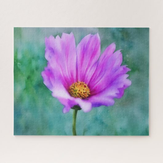 Roze Bloem Kunst Grote Puzzel (Horizontaal)