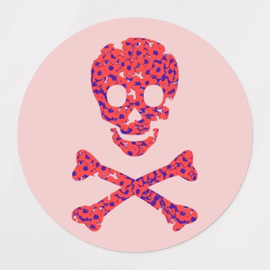 Roze bloem labels (Design 2)