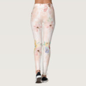Roze Bloem Leggings (Achterkant)