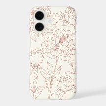 Roze Bloem Lijntekening 
