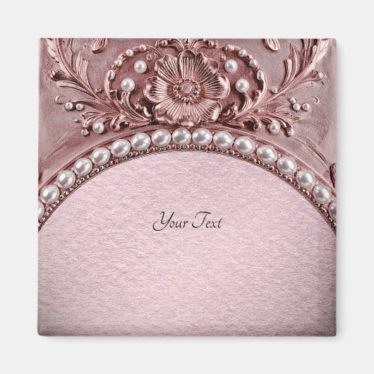 Roze Bloem Magneet (Voorkant)