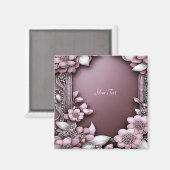 Roze bloem magneet (Voorkant / Achterkant)
