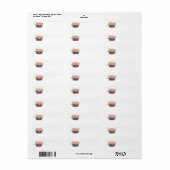 Roze Bloem Mand Etiket (Full Sheet)