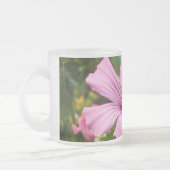 roze bloem matglas koffiemok (Links)