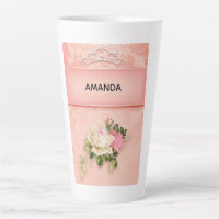 Roze bloem met Diamond Tiara Princess Design