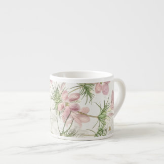 Roze Bloem met Pijnboom Expresso Mok