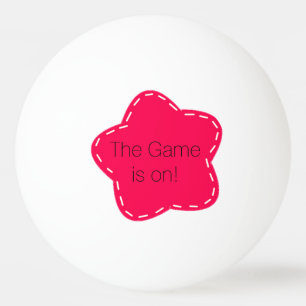 Roze Bloem met Ping Pong Spreuk Pingpongballen