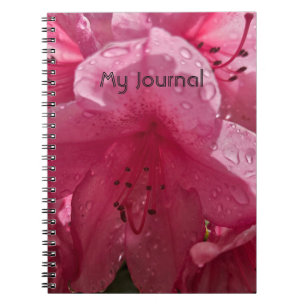 Roze Bloem met Tekst Notitieboek
