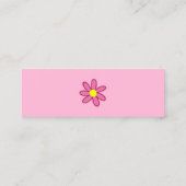 Roze Bloem Mini Visitekaartjes (Achterkant)