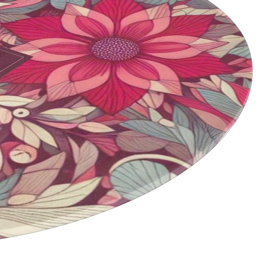 Roze Bloem Morris kunst Snijplank (Hoek)