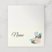 Roze Bloem Naam Plaats Kaart (Buitenkant ongevouwen)