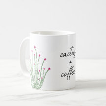 Roze Bloem Ocotillo Cactus Plus Koffie Waterverf