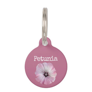 Roze Bloem Petunia Huisdierpenning
