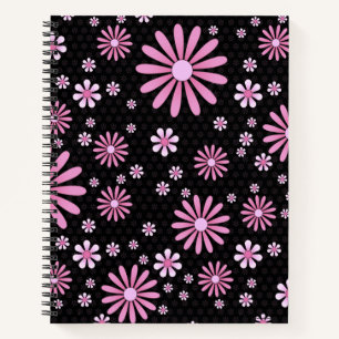 Roze Bloem Power Madeliefje Patroon Bloem Notitieboek