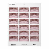 Roze Bloem Retouradreslabel Etiket (Full Sheet)