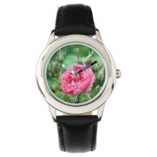 roze bloem roos bloem horloge