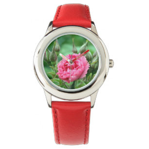 roze bloem roos bloem horloge