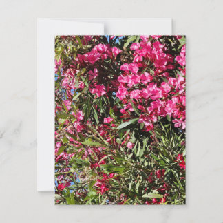 Roze bloem RSVP kaartje
