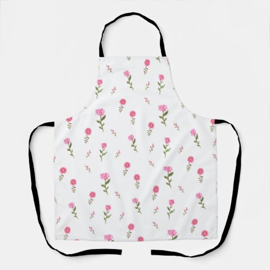 roze bloem schort (Voorkant)