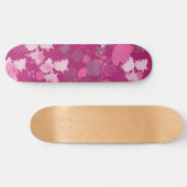 roze bloem skateboard (Horizontaal)
