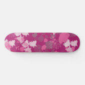 roze bloem skateboard (Horizontaal)
