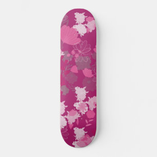 roze bloem skateboard