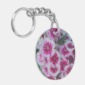Roze Bloem Sleutelhanger (Voorkant Links)