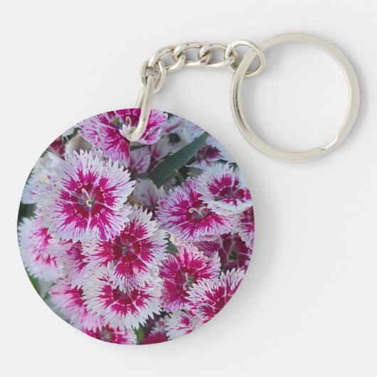 Roze Bloem Sleutelhanger (Achterkant)