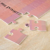 Roze Bloem Stijl Geloof Puzzel (Zijkant)