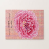 Roze Bloem Stijl Geloof Puzzel (Horizontaal)